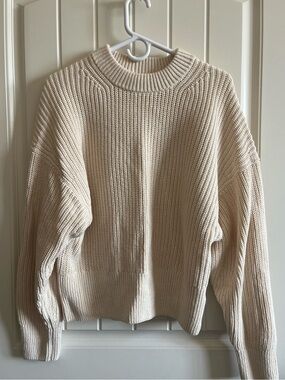 Everlane Cream Chunky Knit Sweater - Women’s Size L